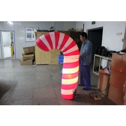 Customized Christmas Decorations Air blown inflatable Christmas Candy Stick/ Candy Cane with LED light