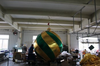 工厂定制最优质的彩色闪亮气球充气圣诞装饰