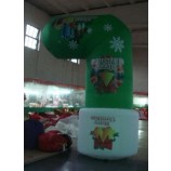 Customized new advertising inflatable Christmas stocking green