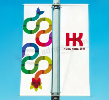 Branding banner pubblicitario di Street pole banner 