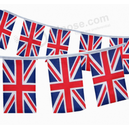 폴리네시아 국가 멧 새 인쇄 된 영국 깃발 깃발