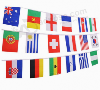 世界のミニ装飾的な国の文字列の旗