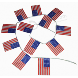 小型美国字符串标志美国彩旗国旗