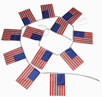 小型美国字符串标志美国彩旗国旗