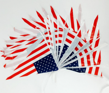 高品質の三角アメリカの旗旗卸売
