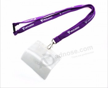Customized Tubular Printed Lanyard with PVC Card Holder and your logo