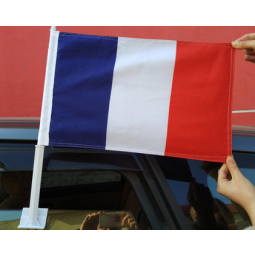 Qualitätslandautofenster kennzeichnet Frankreich-Autoflaggen
