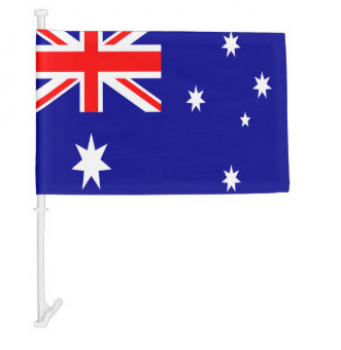 Envío rápido personalizado bandera de ventana de coche de poliéster australia