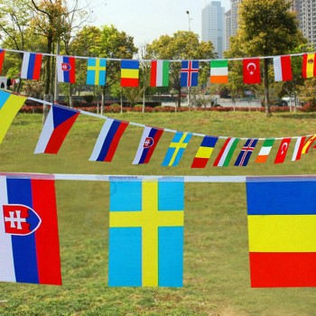 25米不同的国家字符串标志国际世界横幅彩旗酒吧家庭聚会装饰100个