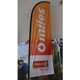 Polyester Feather Flag Promotional usage Advertising exhibition event outdoor Flying Beach Flag banner stand , Teardrop Flag