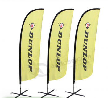 Banner con bandiera piuma stampato design personalizzato all'aperto