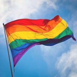 Bandiere colorate a mano arcobaleno colorato orgoglio gay