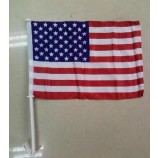 Stock 14*21 cm hand pole flag, custom different size bunting car decor national usa flag with high quality and any size