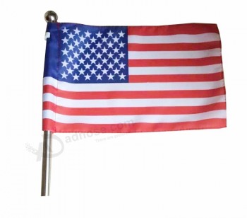 Bandeiras nacionais da mini mão americana personalizada barata do poliéster