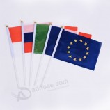 Wholesale Customized Logo Outdoor Hand Held Flags, Promotional Hand Flags with high quality and any size