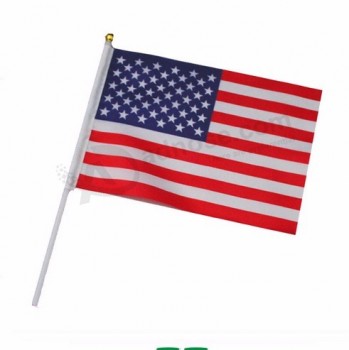 Personalizado de alta qualidade popular mini mão bandeira americana país bandeira