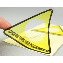 Color PP clear plastic sticker printing company