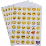 Precioso regalo de promoción smiley emoji a4 cara pegatina papel de dibujos animados
