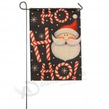 Customized high-end Christmas Santa Claus Reindeer Snowman Garden Flag for promotion with high quality and any size