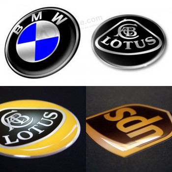 Custom special high quality resin waterproof logo label stickers