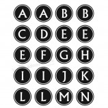 Popular cheap sheet paper circle alphabet letter number stickers