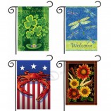 Flowers and Birds Garden Flag Hot Welcome Garden Banners Beautiful Butterfly Dragonfly Garden Banner with high quality and any size