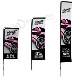 Brand new woven car flag advertising big flag for wholesales