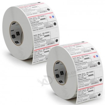 Custom self adhesive paper label printing machine roll price sticker packaging custom
