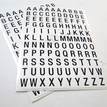便宜的白色a4纸张胶粘剂数字和字母贴纸