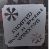 Custom big size pvc window waterproof sandblast frosted glass sticker