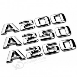 Best price metal auto chrome silver PET mercedes sticker