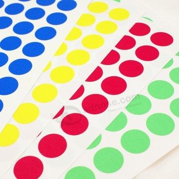 Gute Qualität selbstklebende kleine Papier Farbe Punkt Aufkleber