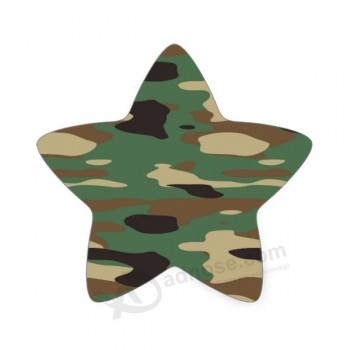 Custom adhesive shaped die cut camouflage sticker