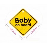 Car Accessory custom baby on board sign baby on board car stickers with high quality and any size