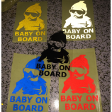 Customized baby on board decal reflective car sticker with high quality and any size