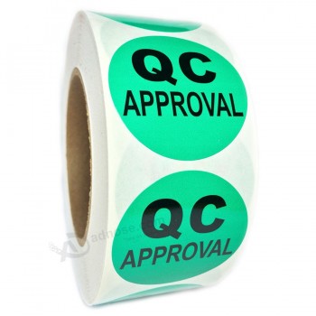 卸売価格マット品質の接着剤qcは、紙のステッカーロールを渡した