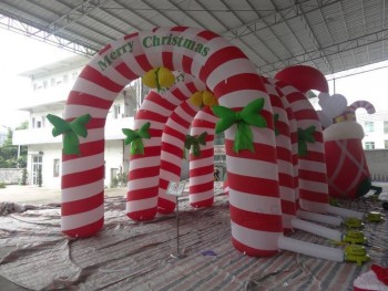 Arco de entrada inflable personalizado / D生态ración de Navidad al aire libre arco inflable