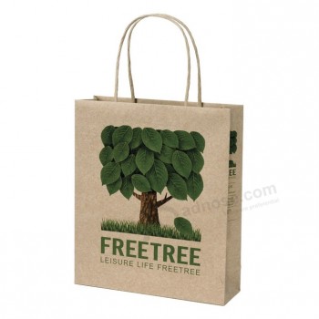Wholesale Custom Logo Printing Recycled Kraft Paper Bags with Handle