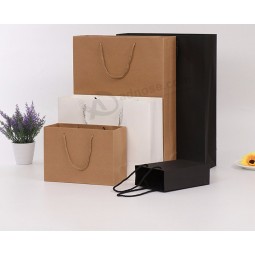 Custom Brown Craft Shopping Kraft Paper Gift Bag With Handle / Hand Paper Bags With Your Own Logo