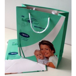 cheap custom printing logo shopping paper bag with handles