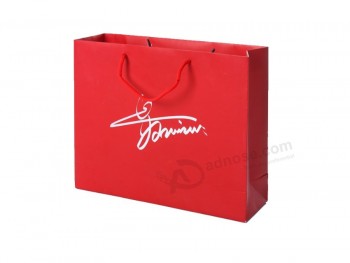 Recycled Handle customized red paper bag with your own logo