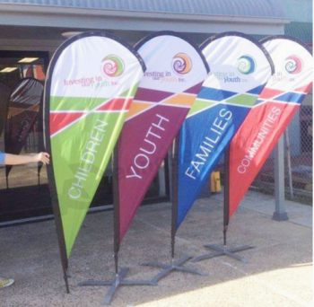 Custom Advertising Teardrop Feather Flags For Business