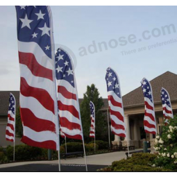 Banderas de swooper al aire libre bandera de plumas de Estados Unidos personalizada 