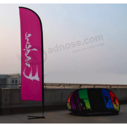 Factory Supplier Polyester Printed Feather Flag Design