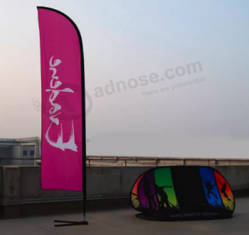 Factory Supplier Polyester Printed Feather Flag Design