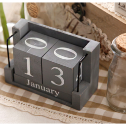Calendario personalizado de escritorio de calendario de madera d生态rativa personalidad