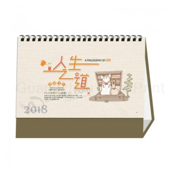 Custom 2018 yearly stand desk calendar perpetual acrylic desktop table calendar