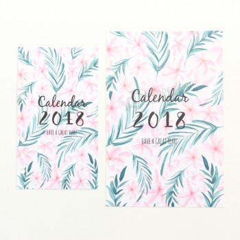 Domikee creativo original 2018 calendario de papel de índice de tiempo divisor de papel, dibujos animados de 6 agujeros cuaderno de carpetas cuadernos accesorios