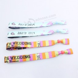 Fabric Wristband Custom Slide Lock Polyester Wristband