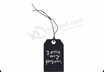 Company logo printed customized wine bottle neck paper hang tags